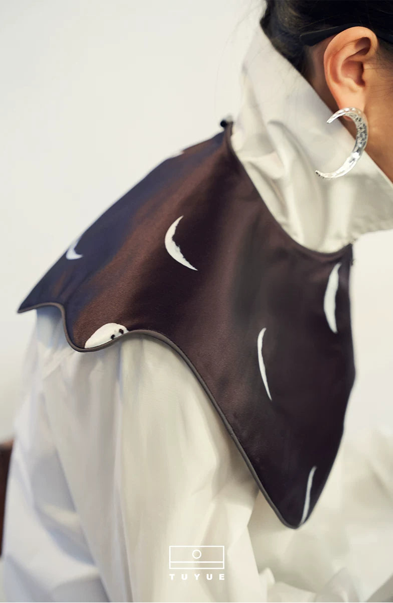 TUYUE black moon print poetic shawl cloud shoulder- HARPER
