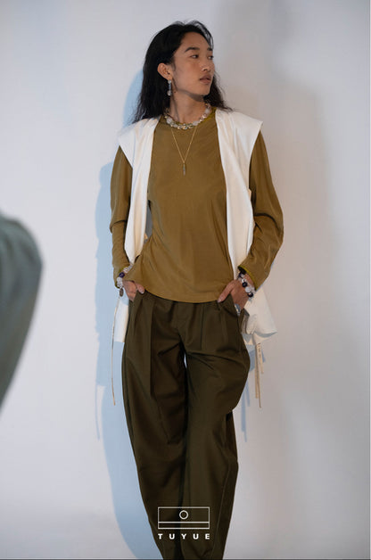 TUYUE Ancient Tailoring Slim Autumn and Winter Top - JALYN.