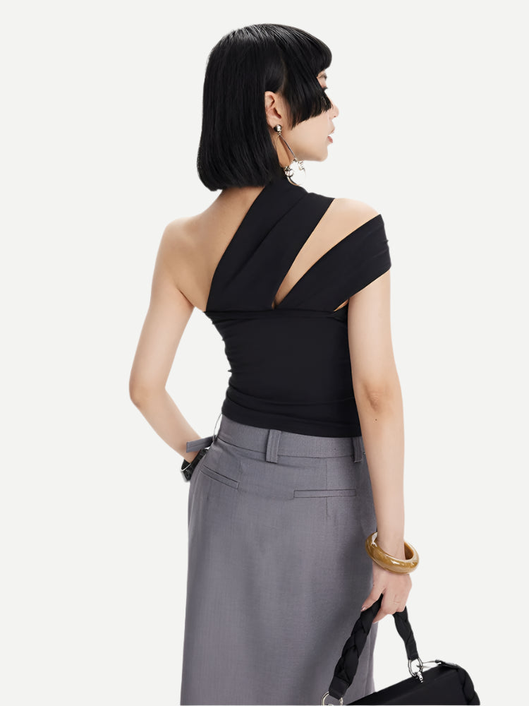 TINY IN knotted adjustable black top-MANS