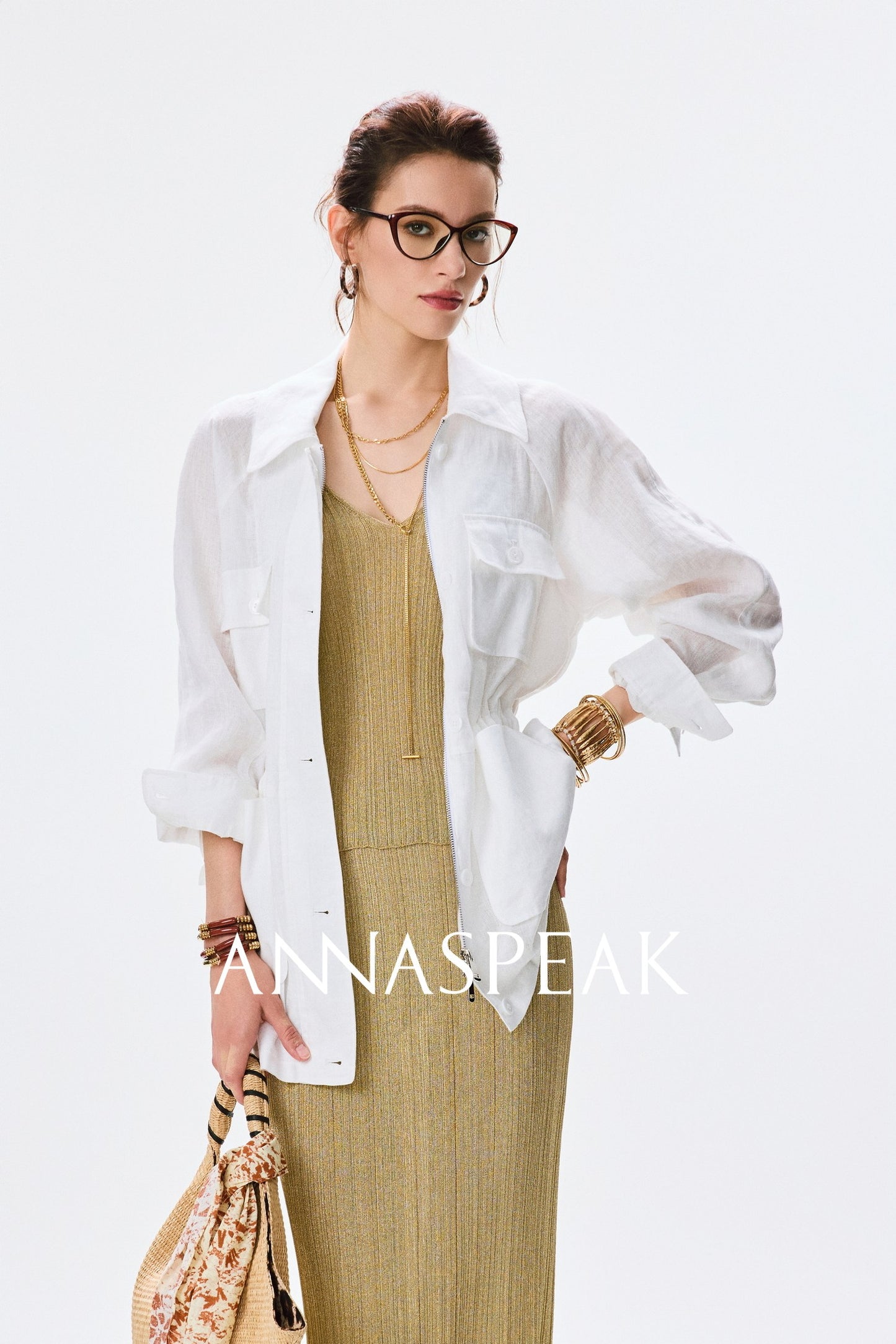 ANNASPEAK dry soft and cool VISCOSE pit strip suspender straight skirt set-CHOTA.