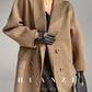Huanzi high-end double-sided cashmere wool tweed blazer  coat - Vellor