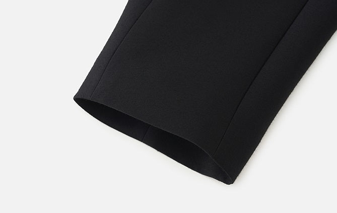 ZHUCHONGYUN curved stand-up collar slanted placket trench coat jacket-RUMI.