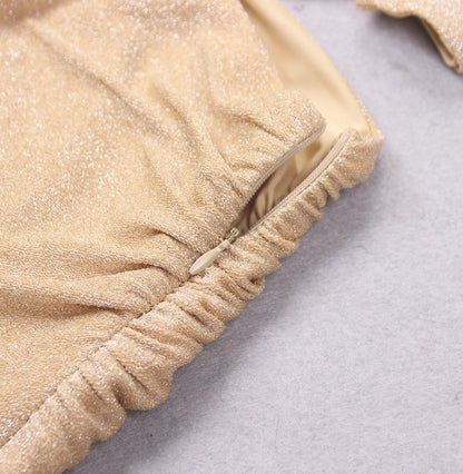 DOLLY High End Nude Swing Neck Sleeveless Waist Baring Irregular Hem Cocktail-LYLA