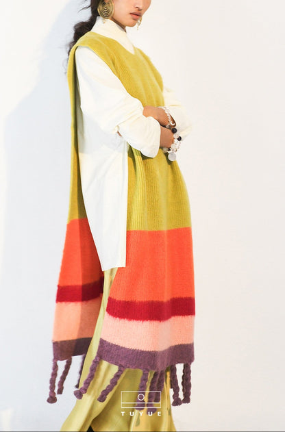 TUYUE White Hanjiao Collar Embroidery Mid-Length Cotton T-Shirt - CYNTHIA.