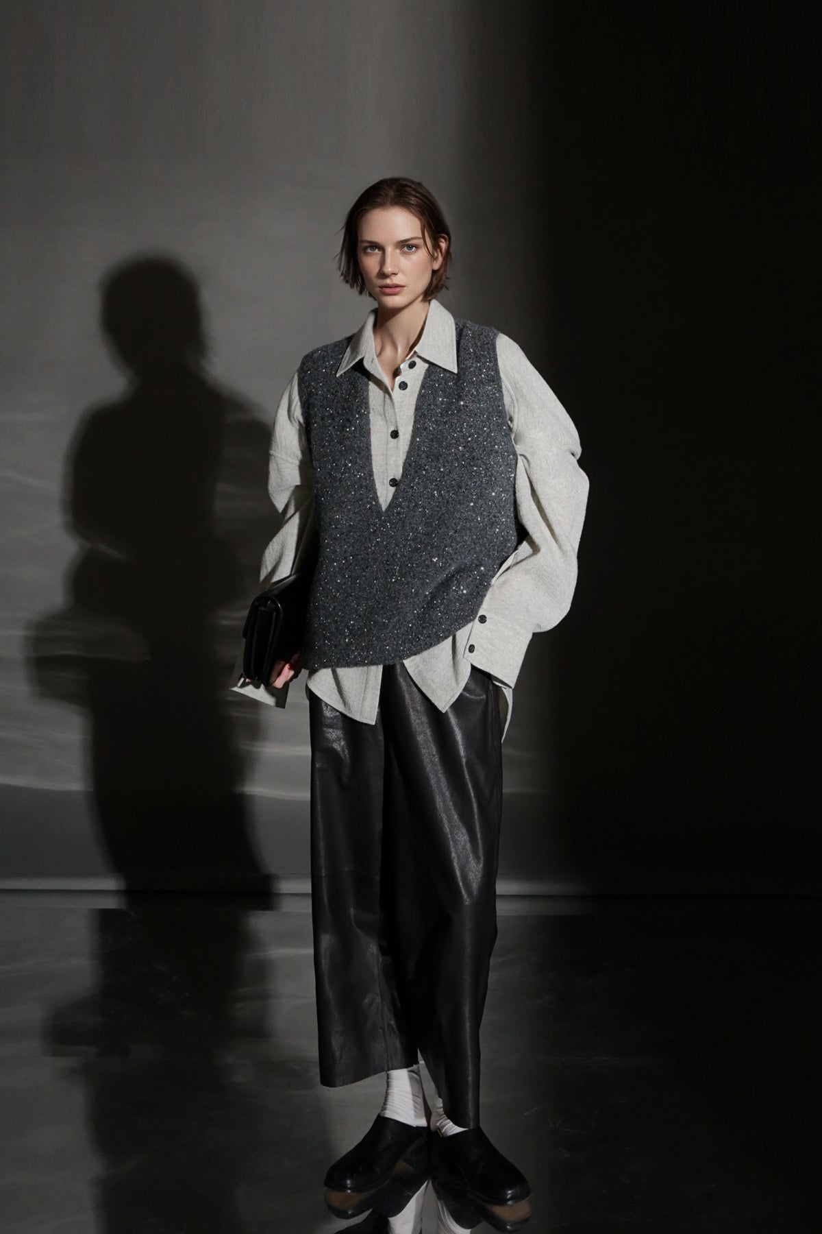 PIAOIN Luxury Old Money Style Wool Shirt Women's Single Breasted Shirt-FERA