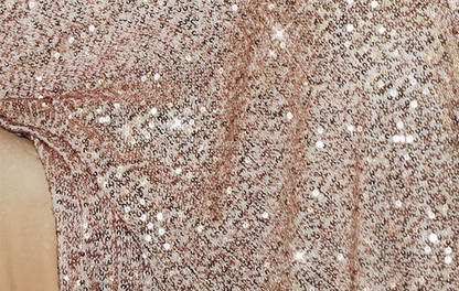 DOLLY Elegant Sleeveless V-Neck Sequin Slim Fit Slit Long Fishtail Cocktail Dress-ERIKA