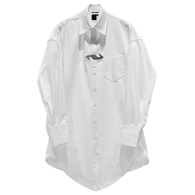 ANNAKIKI Three-dimensional Long Sleeve Long Shirt -JAKE.