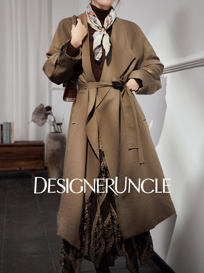 DGU "Twilight Dyeing" Latte Coffee New Double-breasted British-style Versatile Jacket - MARCUS.