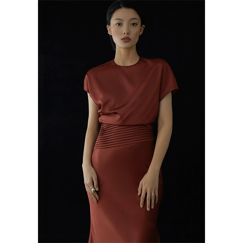 GOUDIN Light Tulle Texture French High End Host Evening Dress -DAM.