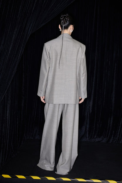 M essential Mackay designer skinny wool orchid crystal lamp tassel bead suit - TONY.