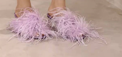 B-FEI Purple Transparent Ball Heel -PHIE.