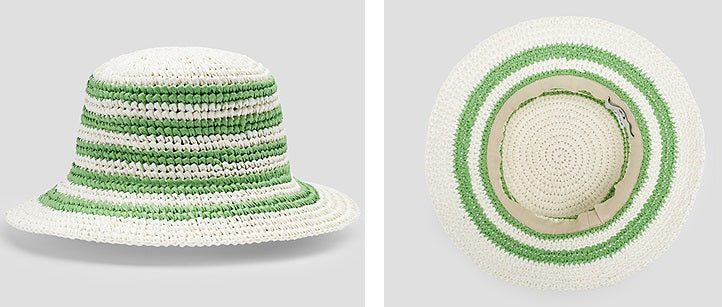 COMME MOI  summer straw bucket hat visor - ELLIE.