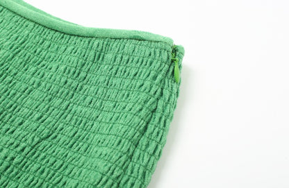 ZHUCHONGYUN spring turquoise fashion commuter wave skirt-ASADA.