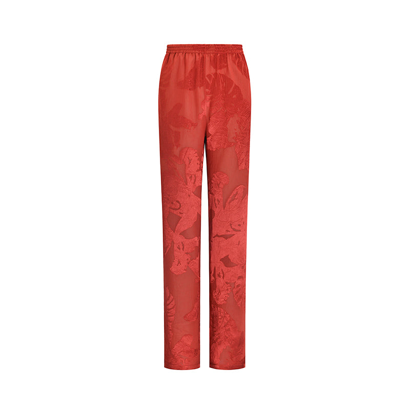 M essential Mackay designer Flower Pot Neck Straight pant top suit - bear.