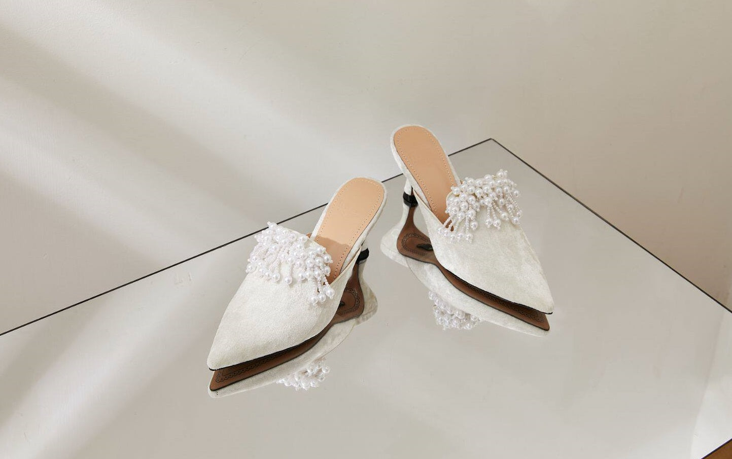B-FEI pearl new Chinese heel sandals-ZENI.
