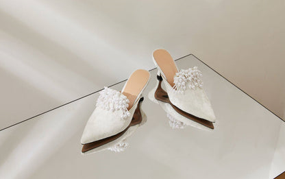 B-FEI pearl new Chinese heel sandals-ZENI.