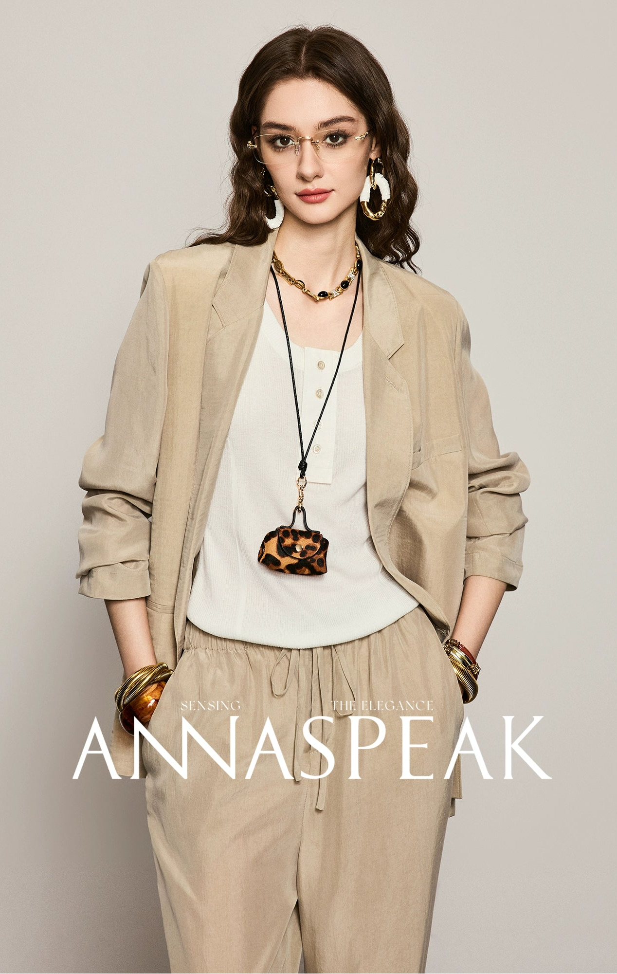 ANNASPEAK silk old money style suit set-NONY.