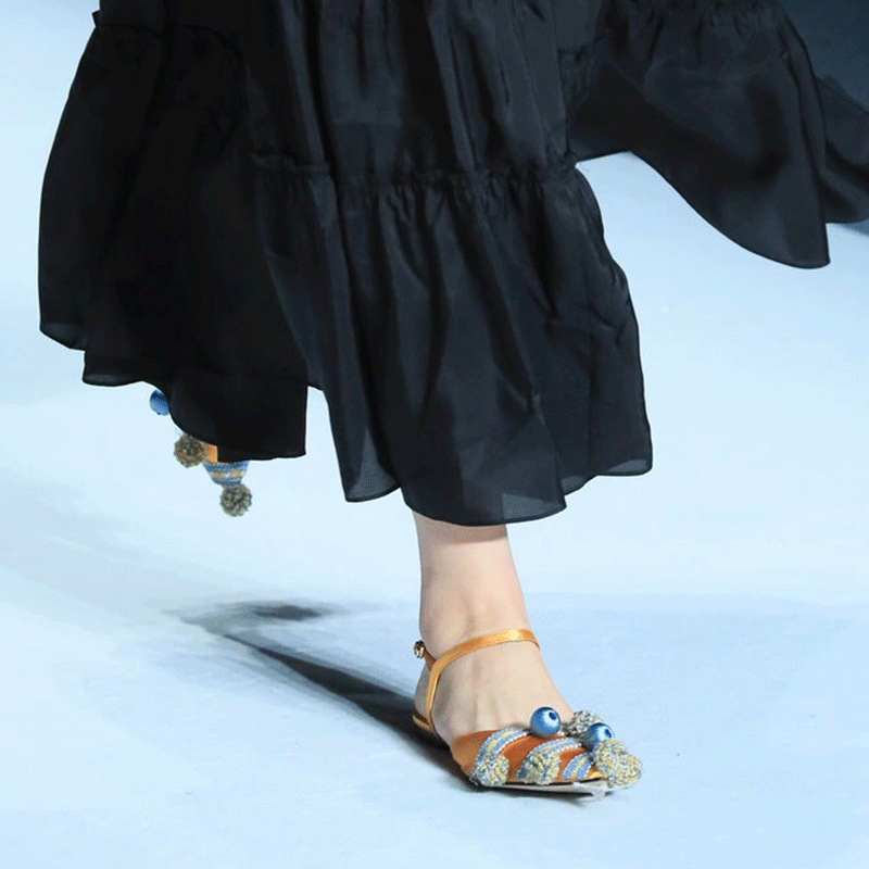 B-FEI show style circus woven flat shoes-HONDO.
