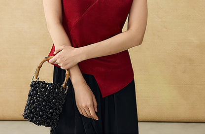 HECO Chinese Style Improved Small Stand Collar Shirt - HEAT .