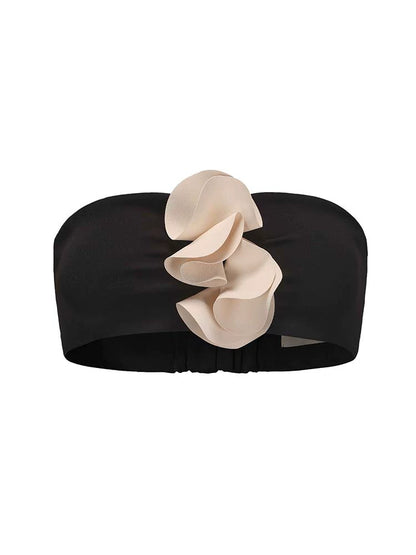 ATELIER MISS LU Three-dimensional Orchid Patch Bandeau Top - MATHEW.