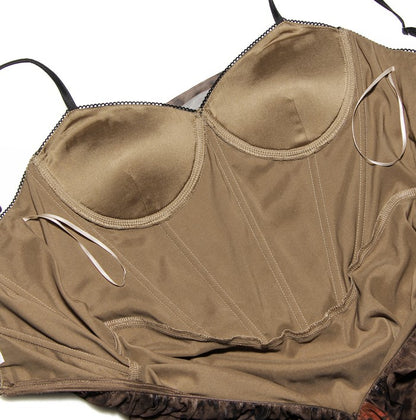 DOLLY High End Retro Printed Lace Stitch Pleated Slim Fit Sexy Party Dress-ELECTRA