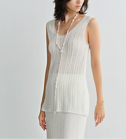 COMME MOI summer delicate fashion shell beaded waist rope - GEORGE.