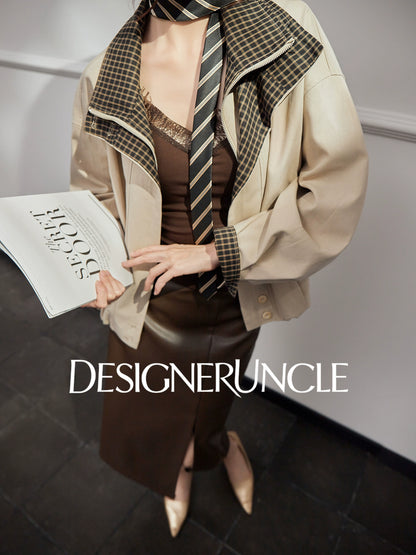 DGU "Fog Brown" autumn new loose casual versatile niche design jacket - NOW.