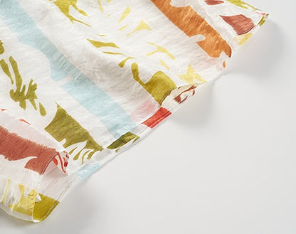 COMME MOI Lv Yan designer summer women's loose casual resort style printed shorts - CHARLOTTE.