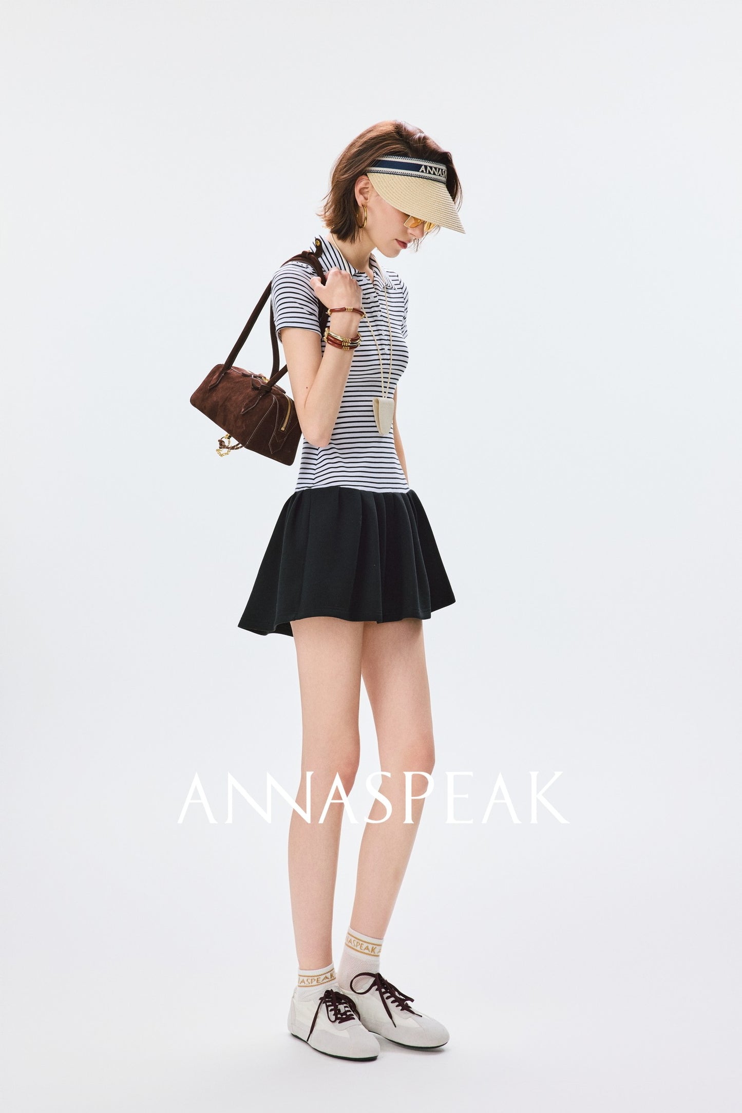 ANNASPEAK  POLO collar dress-RICO.