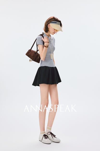 ANNASPEAK  POLO collar dress-RICO.