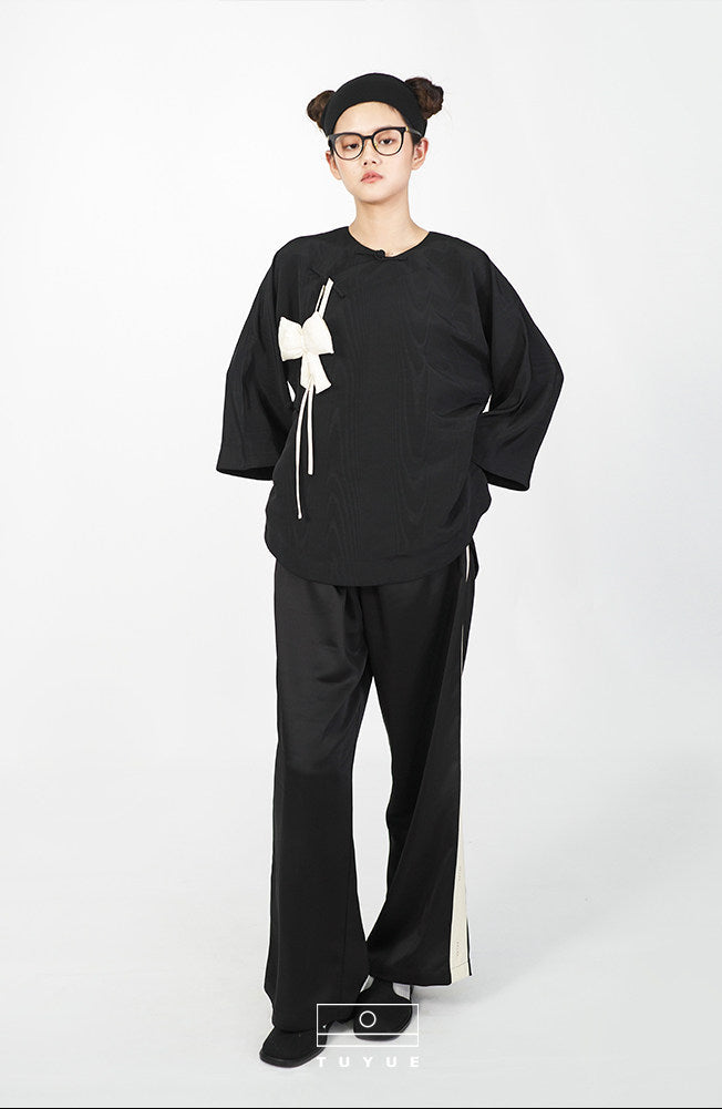 TUYUE Elastic Waist drape casual straight-leg pants- KAYLA.