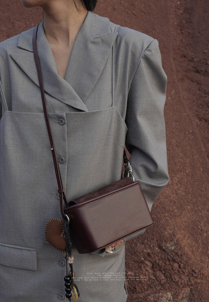 IUBALLET Retro Small Leather Box Bag - SWADE.