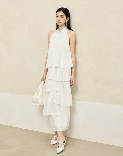 HECO acetate layers sleeveless halterneck dress Women - PRAISES