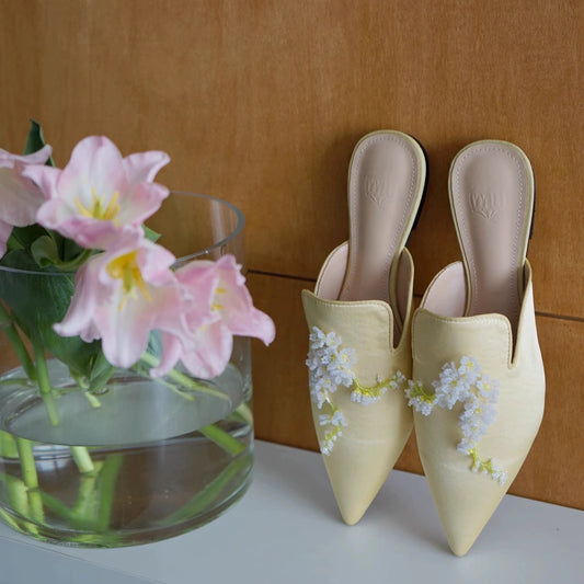 B-FEI Spring and summer beaded semi-toe slippers-MUSAS.