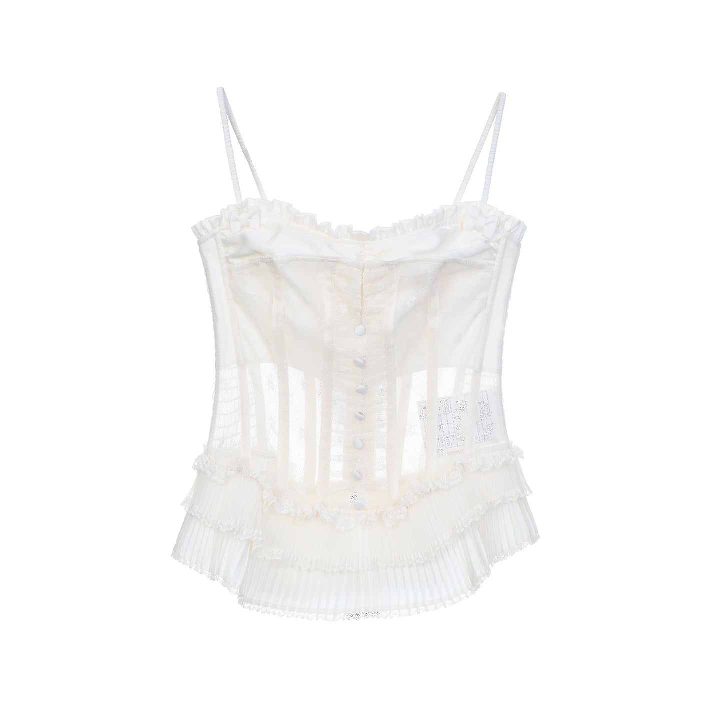 FAME lace embroidered splicing suspender top