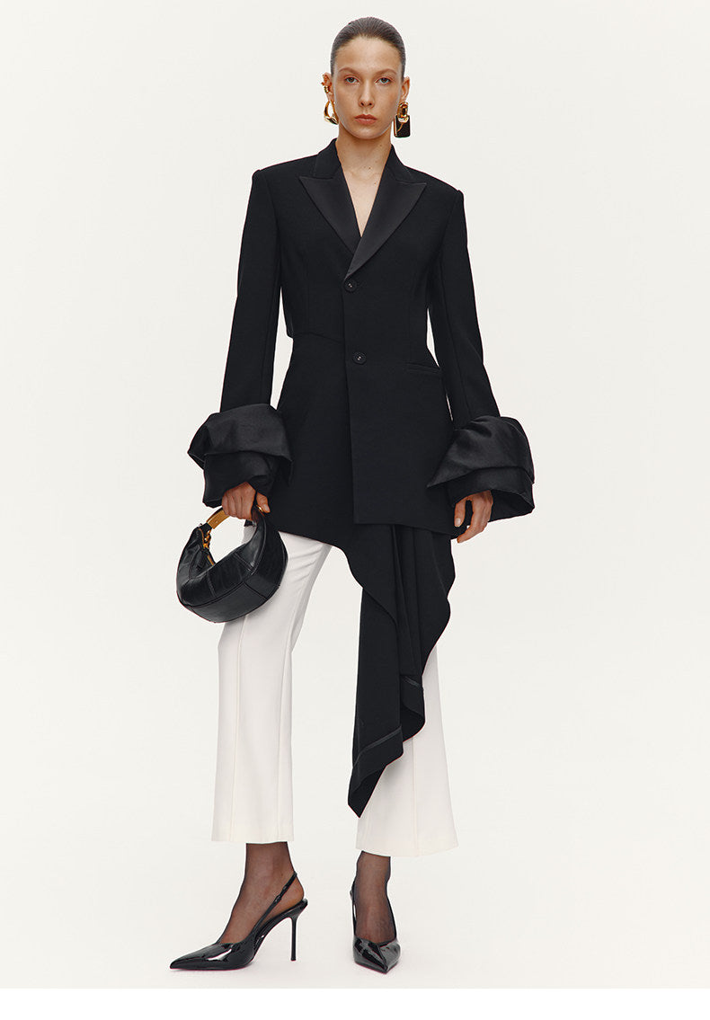 ATELIER MISS LU   Fall/Winter Stitched Bud Sleeve Dress Jacket - BREAK