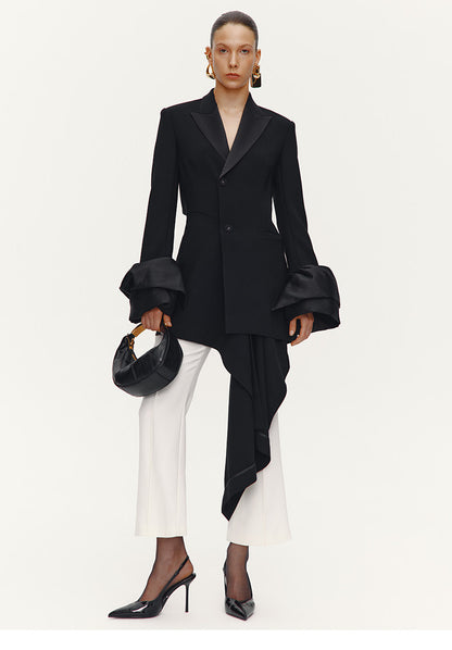 ATELIER MISS LU   Fall/Winter Stitched Bud Sleeve Dress Jacket - BREAK