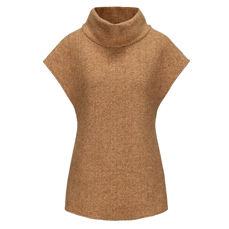 ATELIER MISS LU Wide-shouldered Sheep Wool Knit Sweater - PALVISED