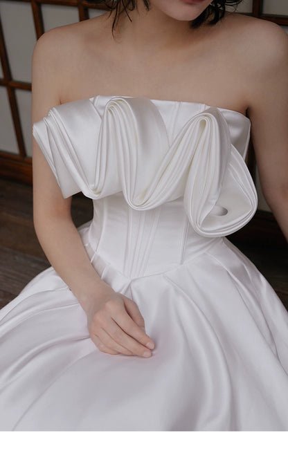 Goudin Dress, high-end, light luxury, niche bandeau dress - take