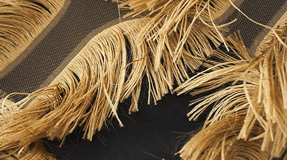 ZHUCHONGYUN draped tassel jacquard sleeveless halter neck suspender top-MAOTOME.