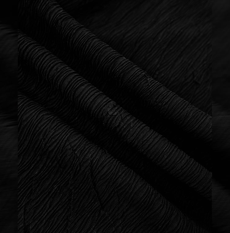 HECO Chinese style wrinkle elastic crew neck vest  age-reducing top - CAST.