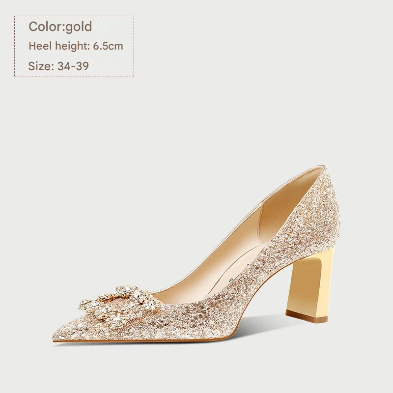 PJJUU He Xiu thick high heels - MORAL.