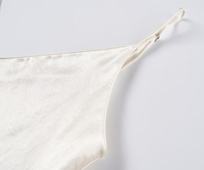 COMME MOI Lv Yan designer summer full acetate texture fashion V-neck suspenders - RICK.