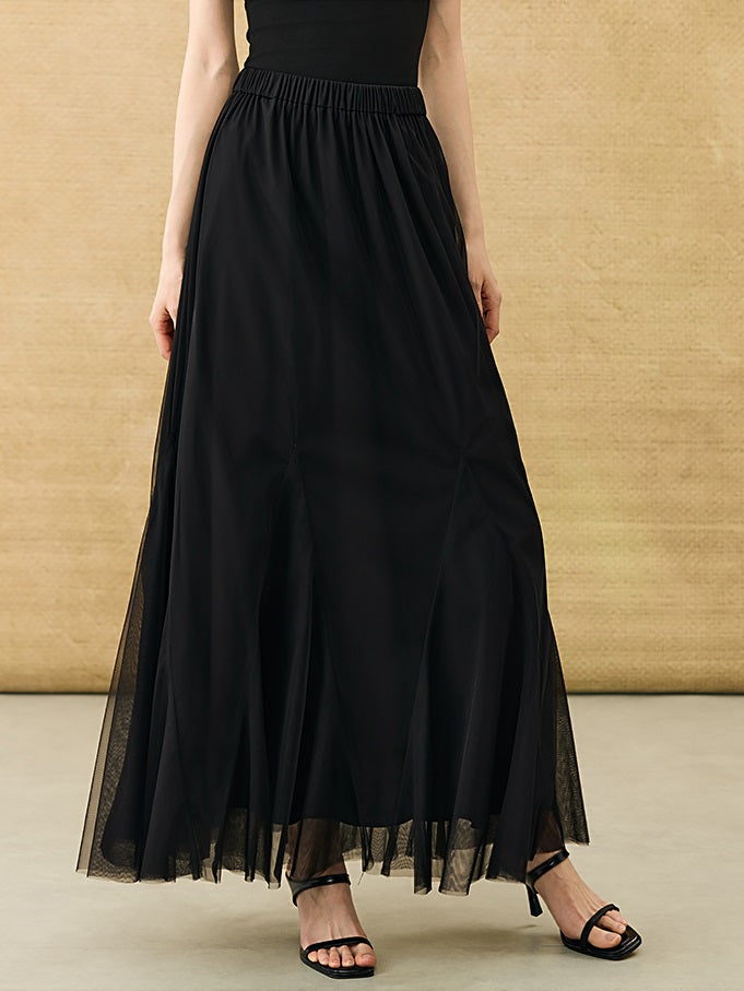 HECO Chinese style simple large elegant and flowing skirt - ELITE.