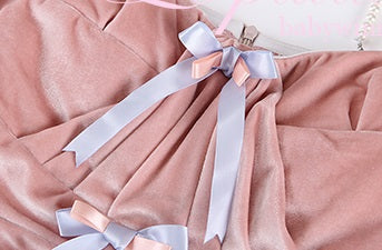 Le Palais Vintage Original Autumn Pink Velvet Strapless Midi Cocktail Dress - Vera.