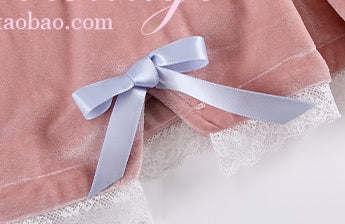 Le Palais Vintage Original Autumn Pink Velvet Strapless Midi Cocktail Dress - Vera.