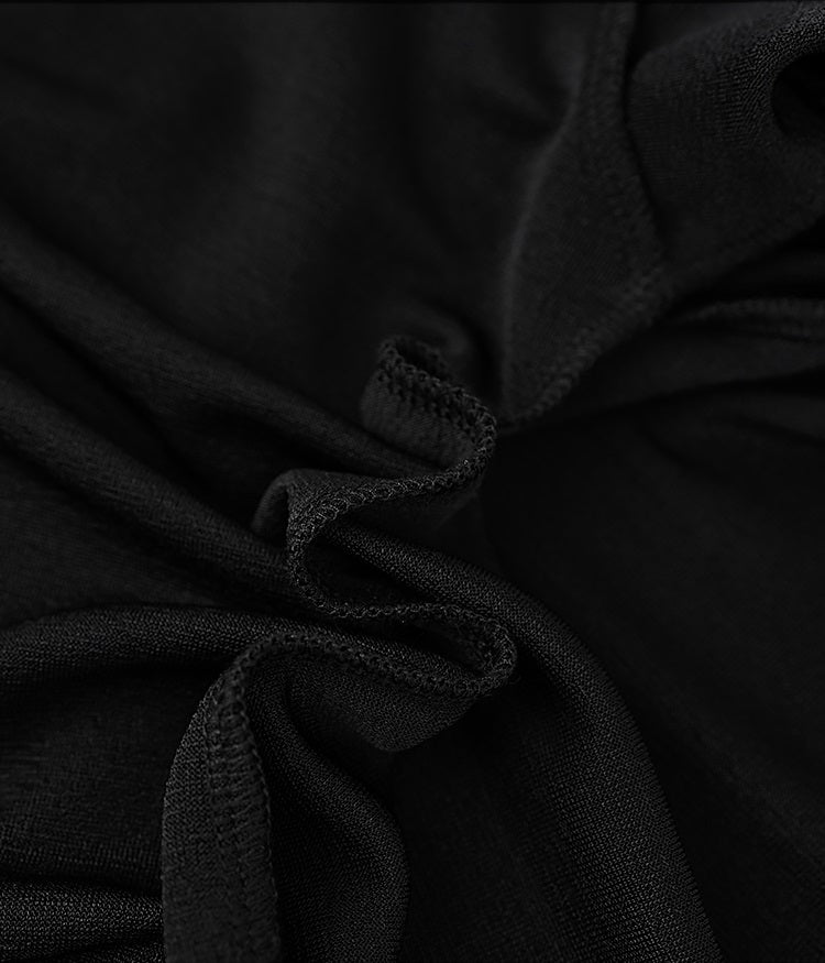 HECO Disc Button Acetate Knit Drop Neck T-Shirt - ROMAN.