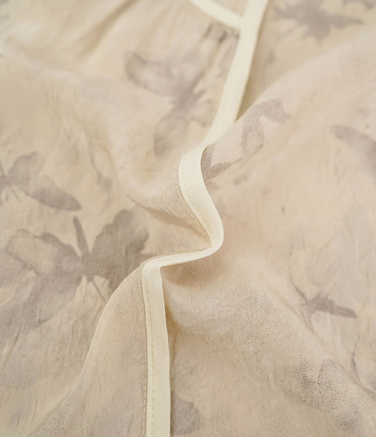 HECO Chinese Style Stand Collar Cut-out Pleated Short Cheongsam Dress - BIRD.