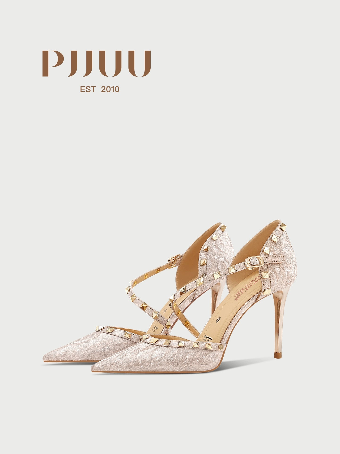 PJJUU rivet side air high stiletto shoes - VERSUS.