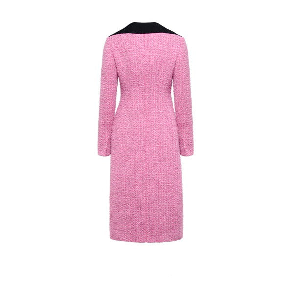 YES BY YESIR Fall/Winter Pink tweed elegant Jacket Dress - Amal GOOD GIRL REBEL YES BY YESIR Fall/Winter Pink tweed elegant Jacket Dress - Amal GOOD GIRL REBEL